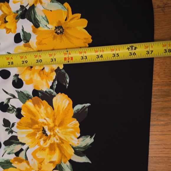 ALYX DRESS WOMEN'S PLUS BLACK & WHITE FLORAL POLKA-DOT SLEEVELESS DRESS SIZE 16 - Picture 12 of 16